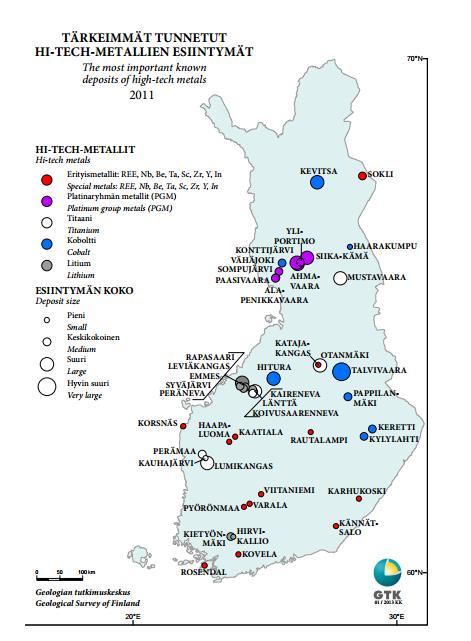 5 2.4 Litiumesiintymät Suomessa esiintymiä etsii Keliber Oy yhteistyössä Geologisen tutkimuslaitoksen kanssa. Ne ovat pääsääntöisesti keskittyneet Keski-Pohjanmaalle, Kaustisen alueelle.