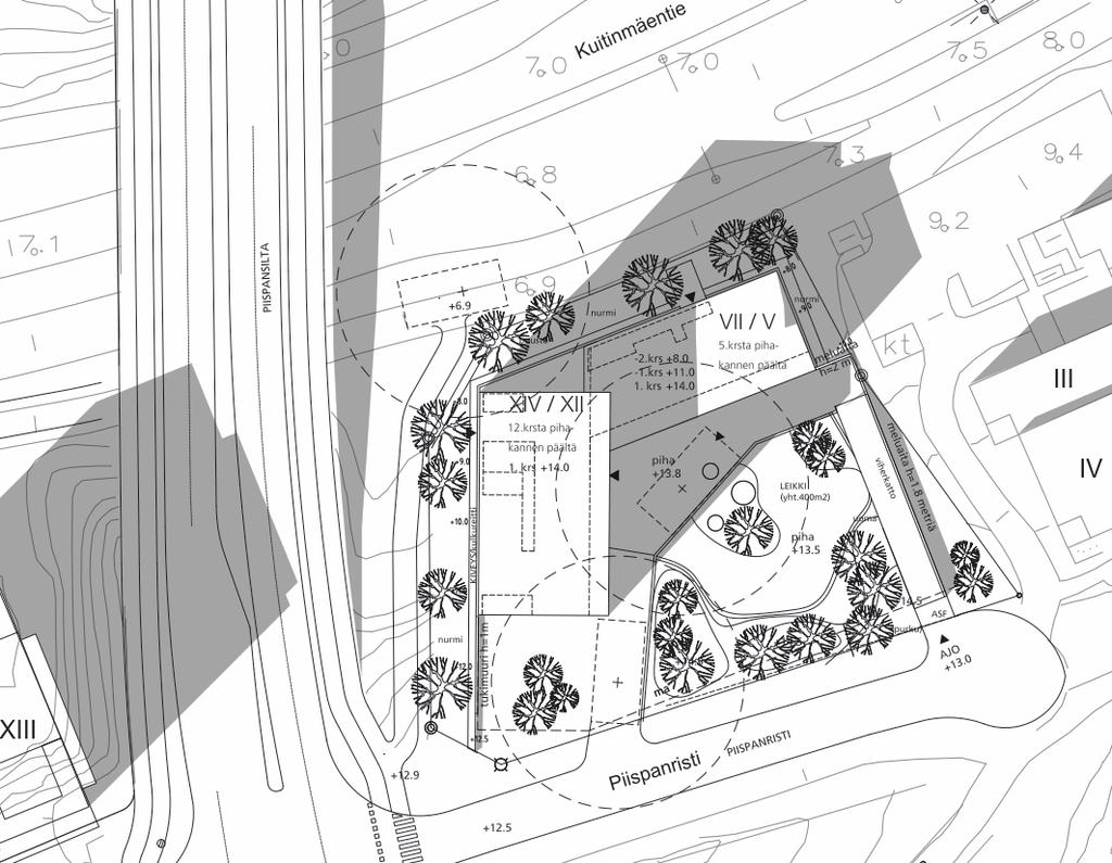 PIISPANKALLIO, KORTTELI 22315, ESPOO; MELU- JA ILMANLAATUSELVITYS 6 2.1.2 Laskentamenetelmä Selvityskohteen melutilanne kartoitettiin laskennallisesti 3d-maastomalliin perustuvalla Soundplan 7.