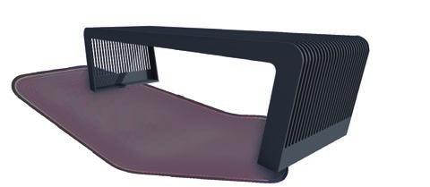 000* steel seat with back, 1,600mm long galvanised steel to compliment its hardwood range.