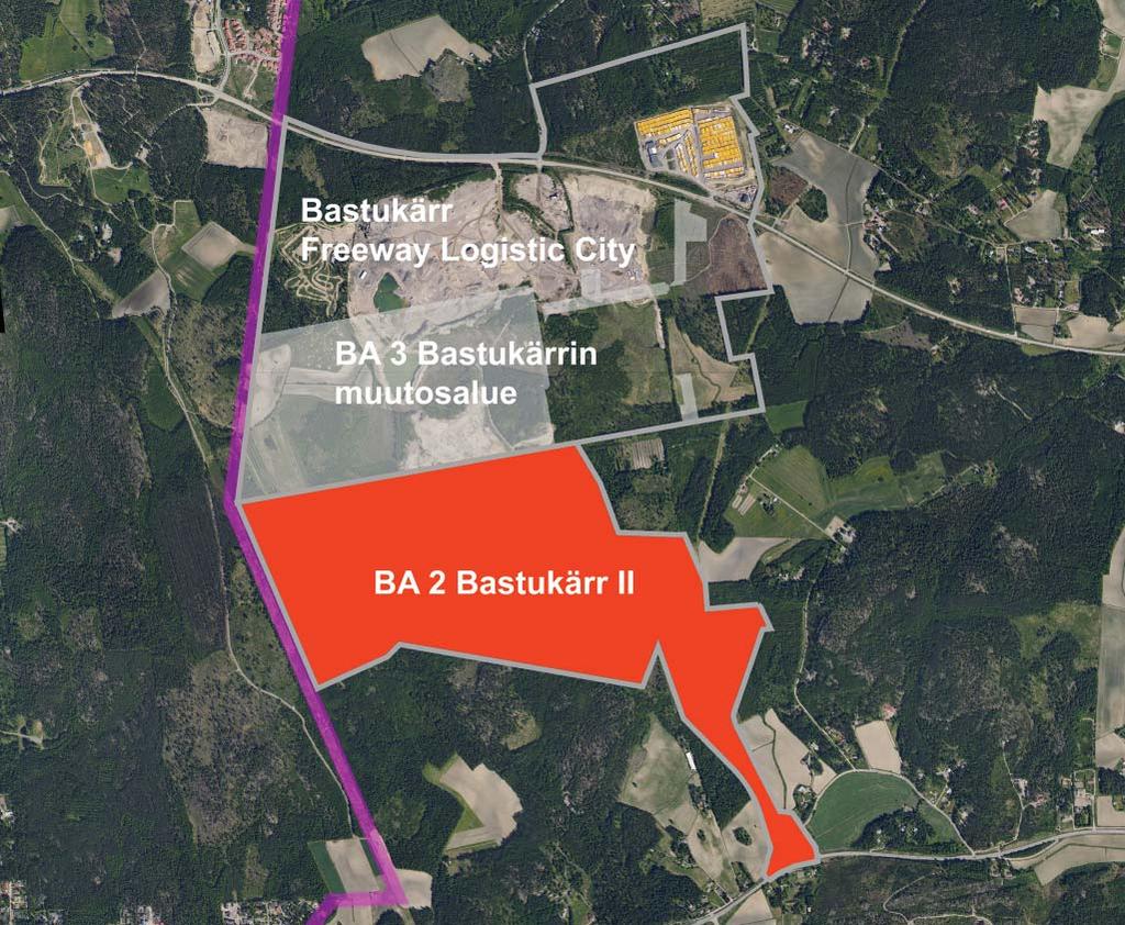 Liite / Bilaga BA Bastuärr II:n työpaia-alueen asemaaava, Kironylä BA Detaljplan för Bastuärr II