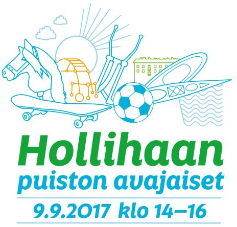 Hollihaan avajaiset 9.9.2017 klo 14.00 16.00 Puiston peruskorjauksen valmistuttua Hollihaassa avautuu käyttöön mm. leikkipuisto, liikennepuisto ja pienvenesatama.