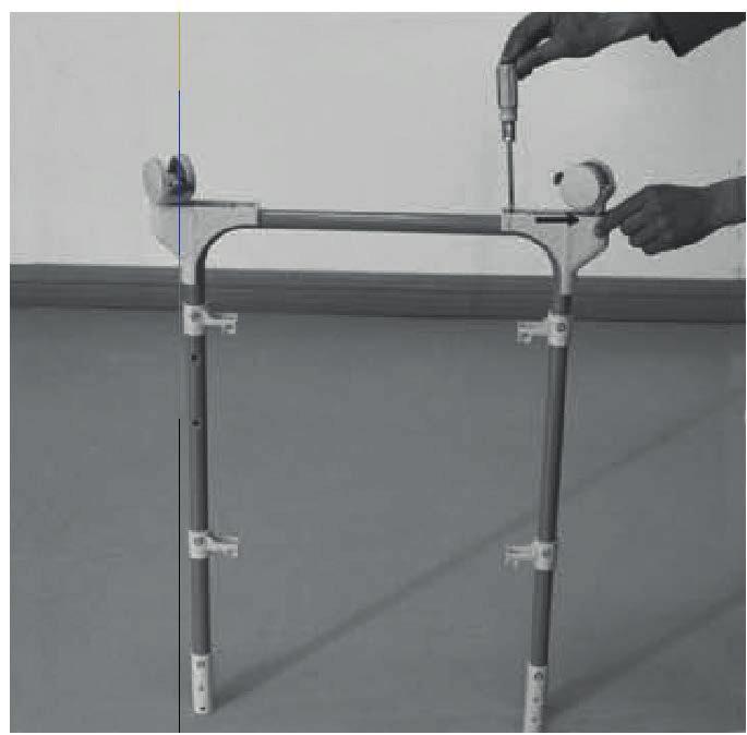 LEG AND WHEEL ASSEMBLY : Attach the wheel assembly to the legs. on each side of the leg for a total of 8 screws on this step. Do not over tighten. Check to be sure the wheels are tight as well.