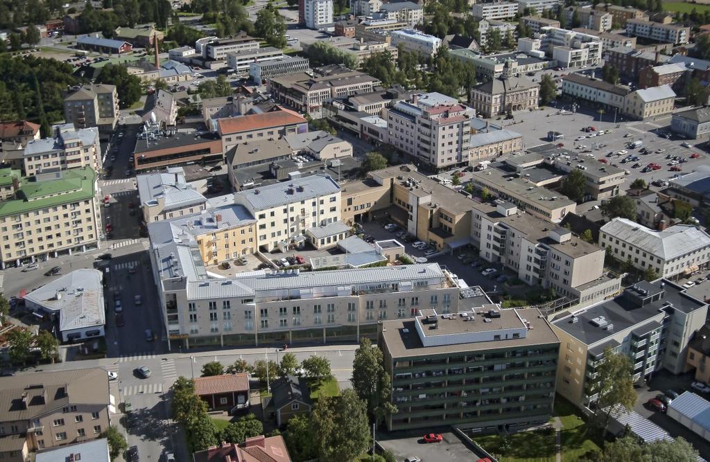 8 Detaljplan: stadsdel 3 CENTRUM, kvarter 6, (Halpahallikvarteret) Genom planen undersöks möjligheterna att utvidga affärsutrymmet och möjligheten att bygga Affärscentrum i hela kvarter.