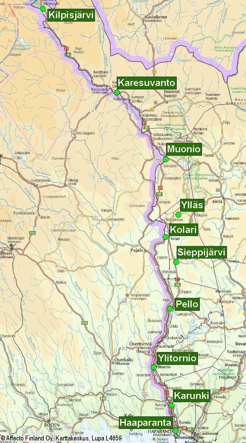Tornion-Muonionjokivarren suurimmat jv-puhdistamot Kilpisjärvi; hoitoon panostettava - laajennus?