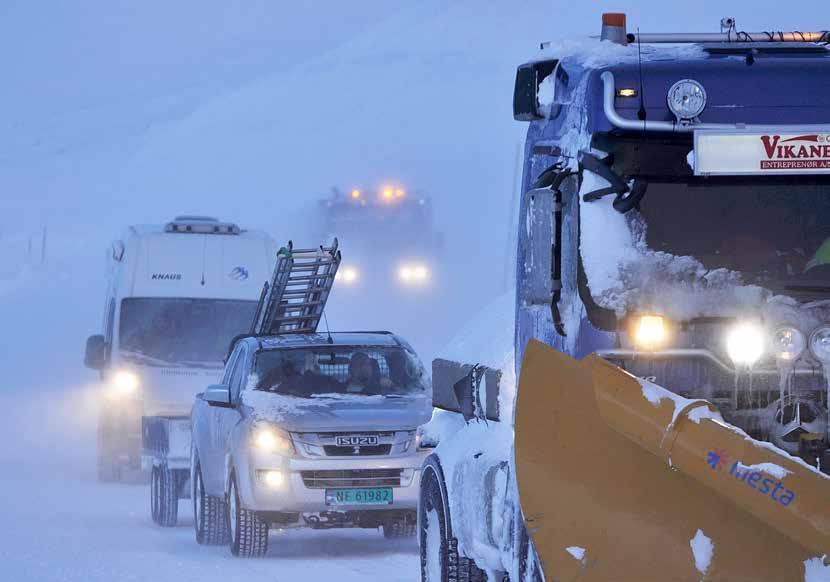 Ajaminen talvella Ajoneuvot, joiden talviajoominaisuudet ovat huonot Jotkin ajoneuvotyypit soveltuvat ajoon Norjan talvisilla teillä paremmin kuin toiset.