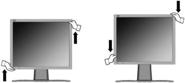 Näytön nostaminen ja laskeminen Voit helposti nostaa ja laskea näytön paneelia ("päätä") käsin.