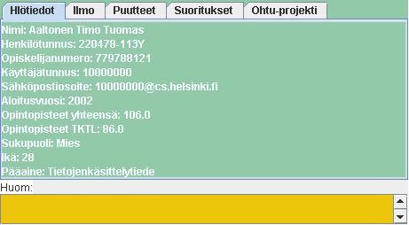 Pallon tilat voivat olla voimassa yhtä aikaa. Opiskelija voi siis olla esimerkiksi valittuna, hänelle on kirjoitettu tekstiä huom-kenttään, hänet on lukittu ja hänellä on ilmossa puutteita.