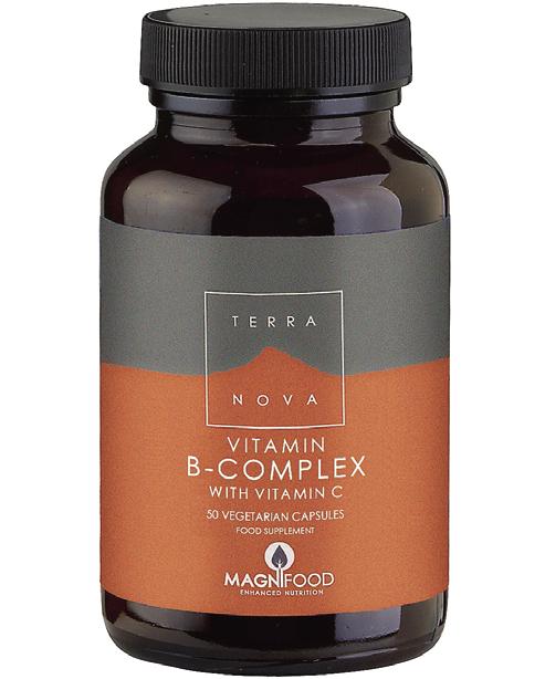 Tehokas ja luonnollinen B-vitamiini TERRANOVA B-COMPLEX + VITAMIN C Synergistinen ja kokonaisvaltainen täysin lisäaineeton ravintolisä hermoston ja vastustuskyvyn tueksi.