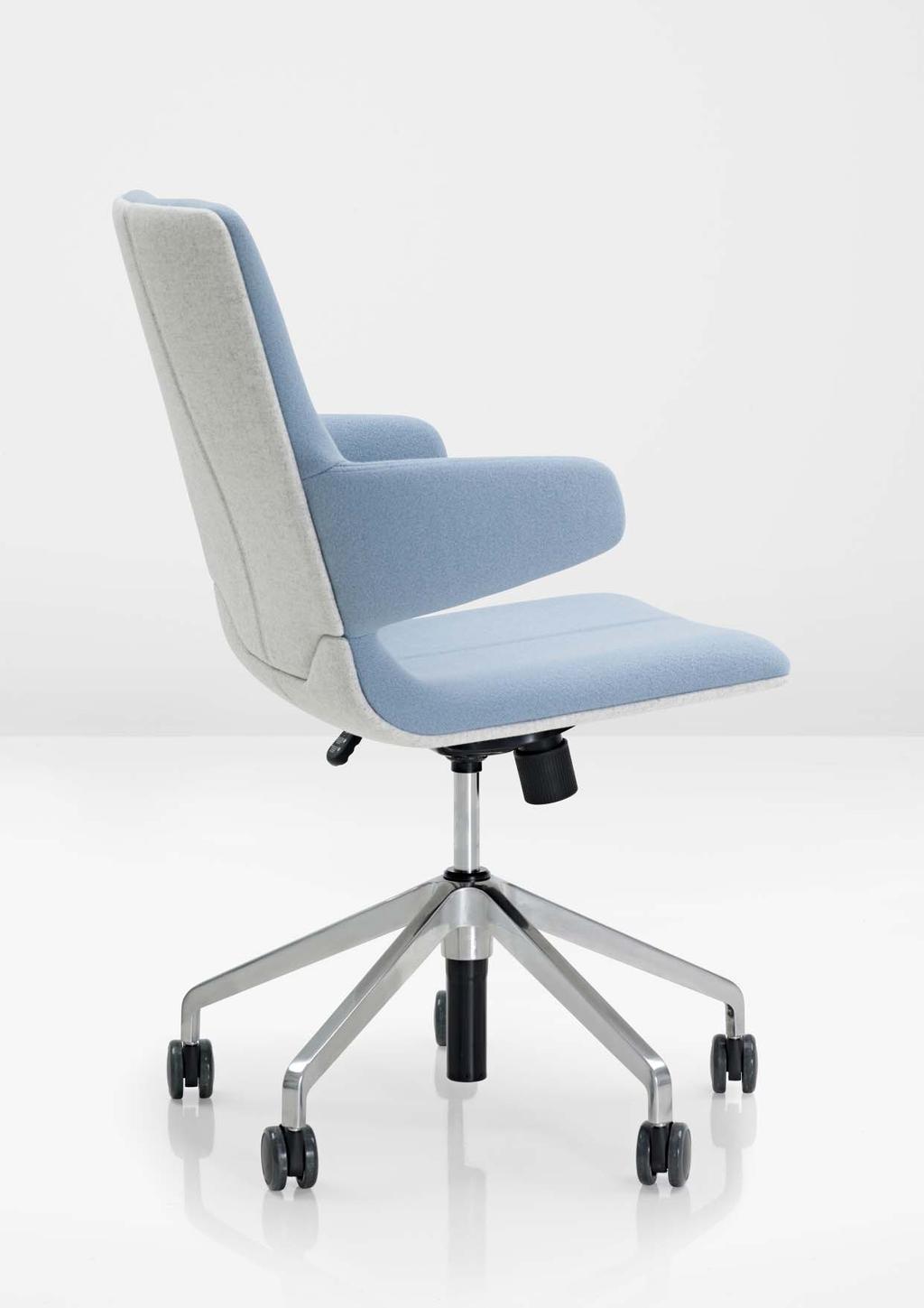 JET FINISHES / MATERIAL / MATERIAALIT Seat / Istuin Upholstered / Verhoiltu Base / Runko Eco-chrome (Chrome 3Cr+ Trivalent) / Eco-kromi (Cr3+) Matt chrome / Mattakromi Powder coating / Pulverimaali