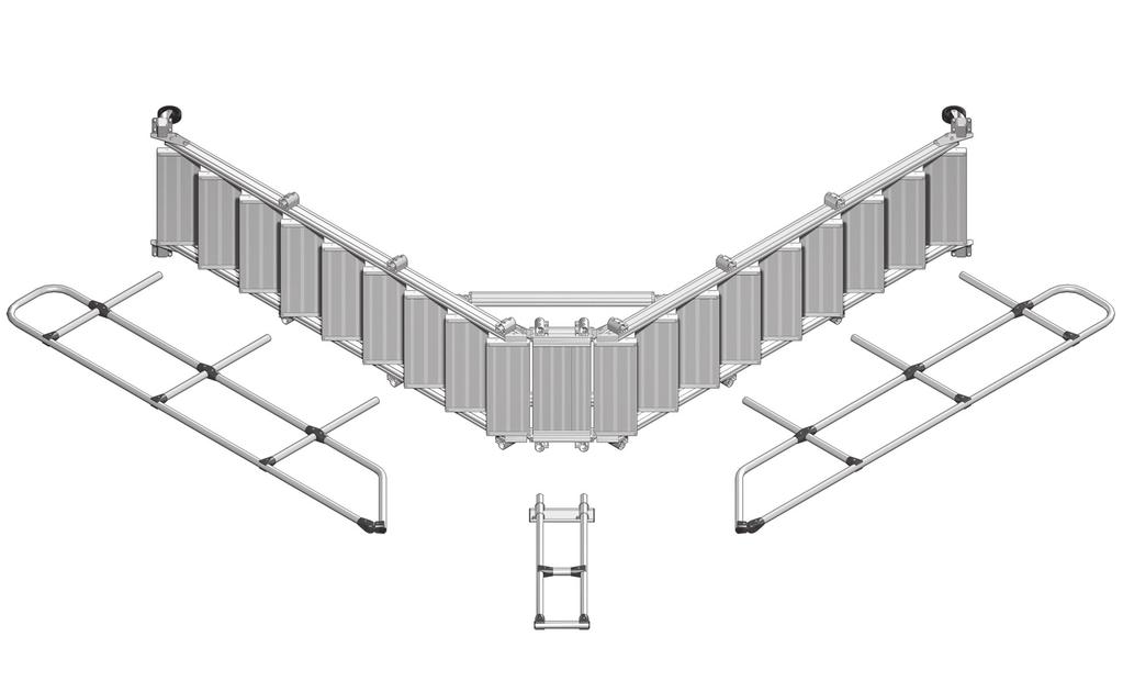 x 4.3 9 8 3 7 2 6 1 5 4 M+P-46A-0161 Fit the handrail/guard rail all the way into all of the holders. / Sæt håndlisten/gelænderet i alle holdere indtil anslag.