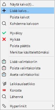 Esimerkki 2: Vapaa tila komponentin edessä (1) Avaa Tarkastusasemointi riviltä Vapaa tila edessä sekä seuraava taso Vapaa tila ikkunoiden edessä (Kuva 56).