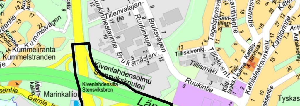 2 (34) Sijainti Suunnittelualue sijaitsee Kivenlahdessa Länsiväylän ja Kivenlahden keskustan välisellä alueella Kivenlahdentien molemmin puolin.