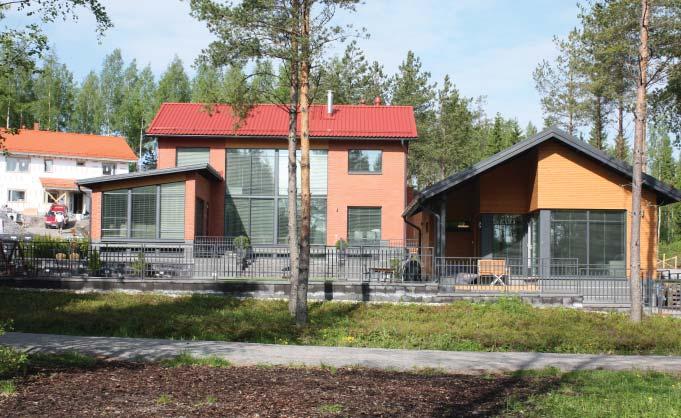 Toteutuneen Länsi-Taasjärven asemakaava-alueen rakennuksia. / Byggnader på det förverkligade Västra Tasträsk detaljplaneområde. 3.2.