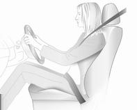 46 Istuimet, turvajärjestelmät Työnnä takamus mahdollisimman syvälle selkänojaa vasten. Etäisyyden polkimiin tulee olla sellainen, että jalat ovat pienessä kulmassa polkimia painettaessa.
