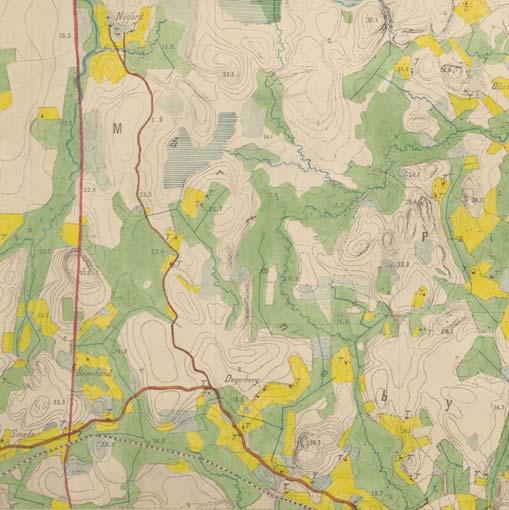 2.4 Rakennettu ympäristö 2.4.1 Maankäytön historiaa Talman alueen halki kulkeva Mar nkylän e näkyy Kuninkaankartastossa vuodelta 1778-1780.