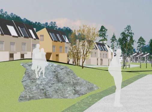 Keskusta-alueen asuinrakentaminen on ympäröiviä alueita urbaanimpaa ja asuntojen typologia sekä erilaisten asuinmuotojen kirjo muita alueita laajempi.