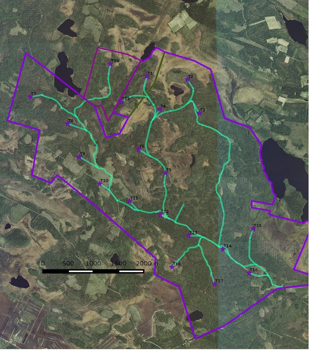8 Kartta 4b. Ortokuva hankealueen pohjoisosasta / Maaselkä.
