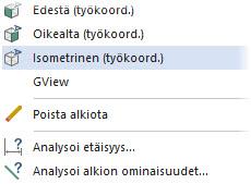 Kun katsot akselistosymbolia näytön vasemmassa alanurkassa, huomaat kuitenkin, että akselistoa on käännetty eikä kappaletta.