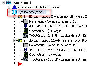 NC-KOODIN TARKASTAMINEN 39 NC-koodin tarkastaminen Tässä harjoituksessa tiedosto postprosessoidaan ja molempien