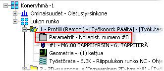 PROFIILI (RAMPPI) -TYÖSTÖRADAN PÄIVITTÄMINEN 53 13 Kirjoita suunnan nimeksi 2Djyrsintä. 14 Luo uusi suunta ja sulje valintaikkuna klikkaamalla OK.