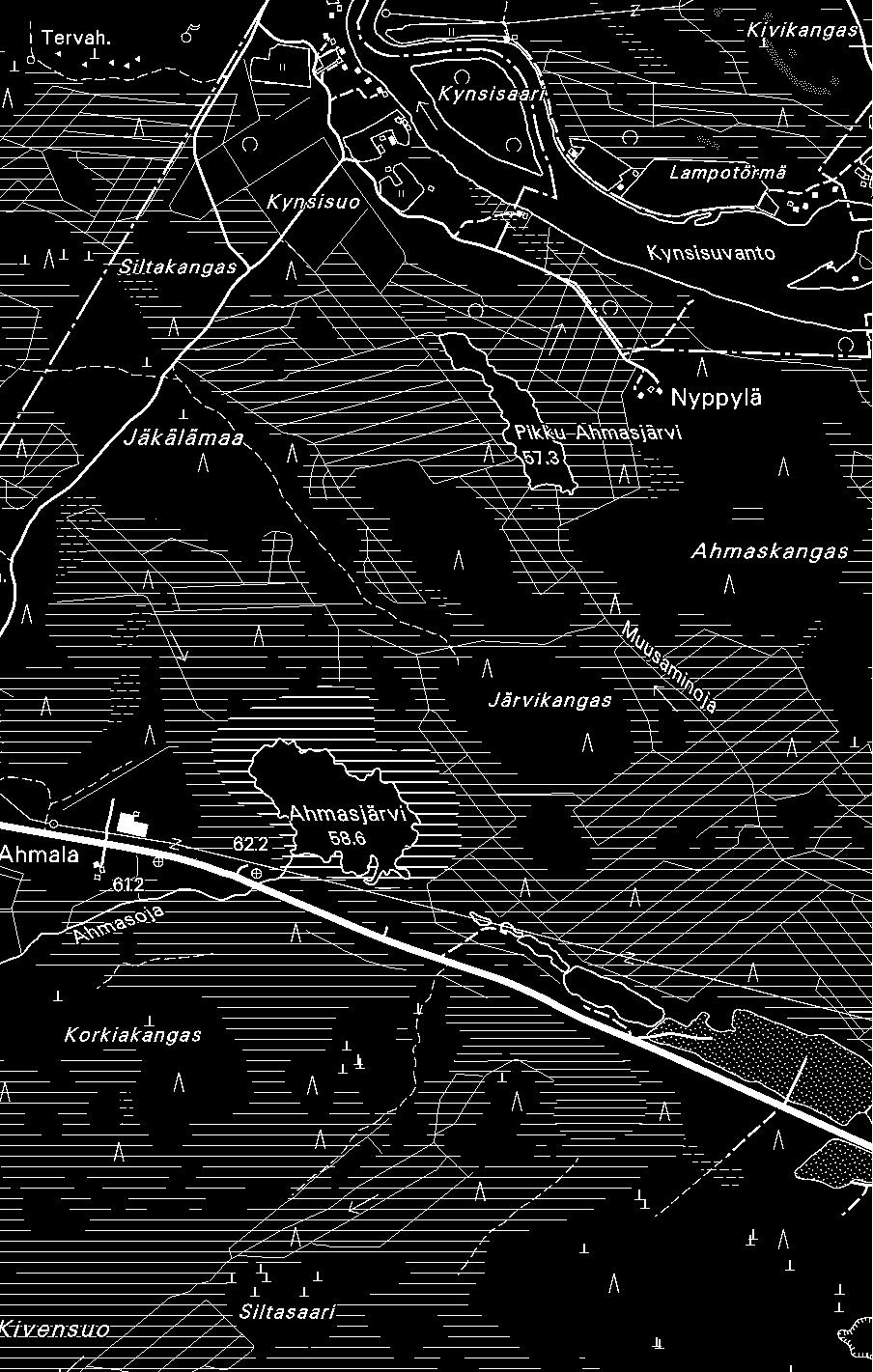 Hannu Pajunen TUTKITUT SUOT 1 Ahmasjärvensuo Ahmasjärvensuo (kl 3422 09, x = 7216,6, y = 3449,7) sijaitsee Rekikylässä noin 10 km kunnan keskustasta länteen Tutkittu suoalue käsittää Ahmasjärven itä-