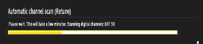 Cable Installation If you select CABLE option and press OK button on the remote control to continue, the following message will be displayed on the screen: You must