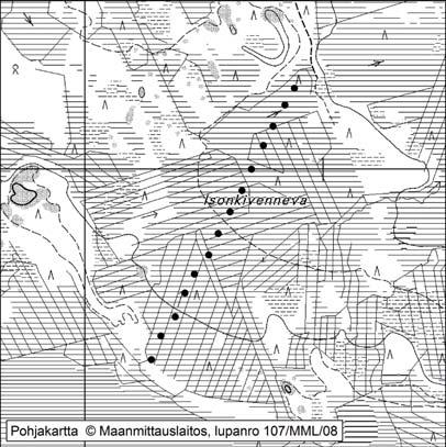 Tapio Toivonen ja Teuvo Herranen 38. Isonkivenneva Isonkivenneva (kl. 3413 04, x = 7109,8, y = 3475,6) sijaitsee noin 12 km Pyhännän keskustasta itään. Suo rajoittuu moreenimaastoon.