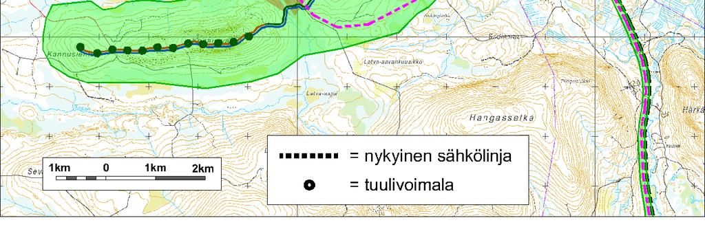 Lisäksi kasvillisuusselvitykset on toteutettu koko voimajohtolinjauksen pituudelta.