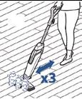 Kovien lattioiden puhdistaminen HUOMAUTUS: Ennen kuin käytät PowerFresh-höyrymoppia, lakaise tai imuroi lattia huolellisesti.