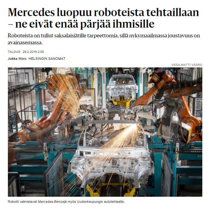 no ei (ihan vielä?) Ihmiset korvaavat robotit?? Robotit eivät pysty käsittelemään sitä vaihtoehtojen kirjoa, mikä meillä nykyään on.