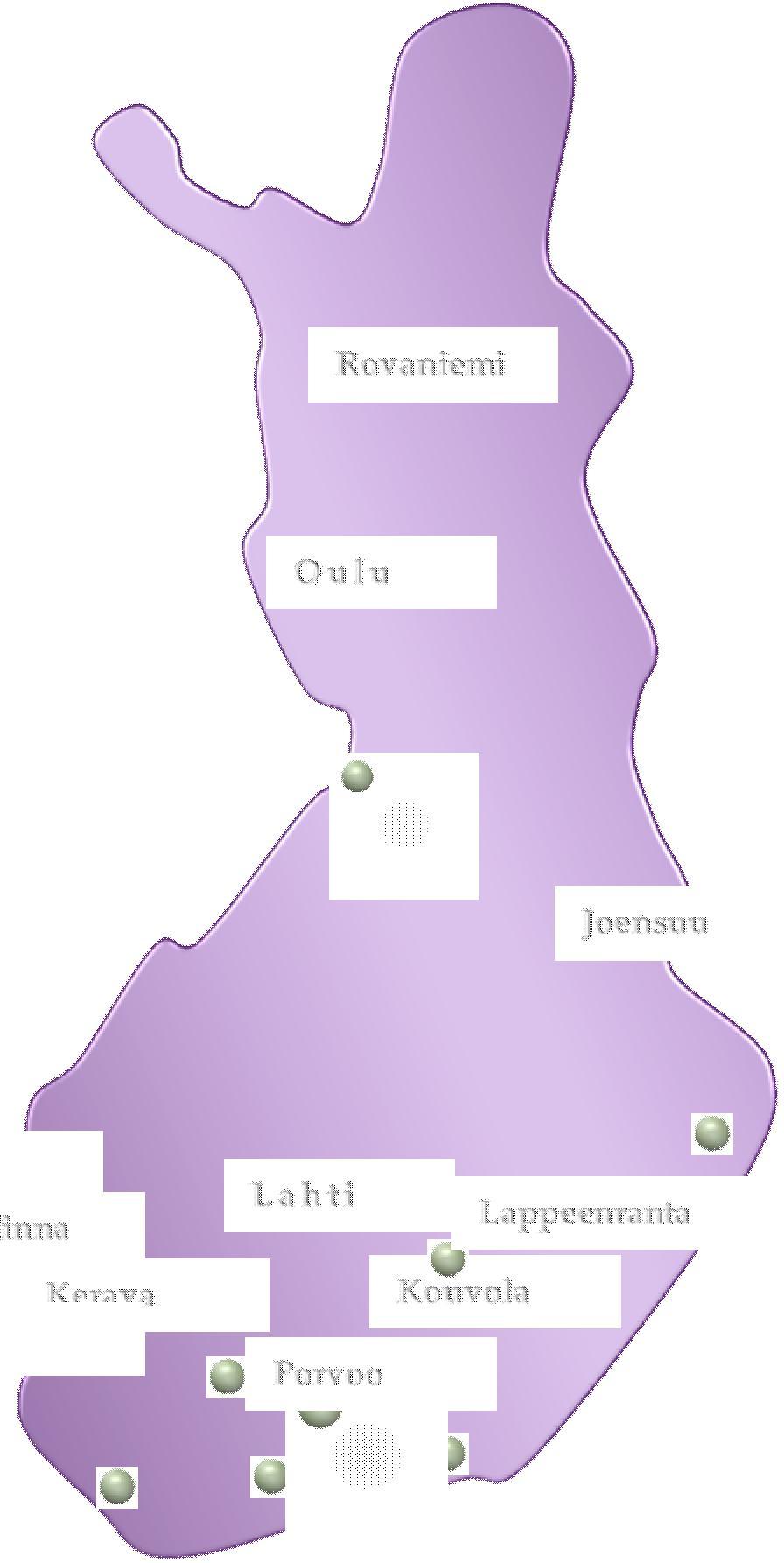 Tutkimuskaupungit Hämeenlinna Joensuu Kerava Kouvola Lappeenranta Pori Porvoo Salo Rovaniemi Oulu Lahti Tutkimuksen