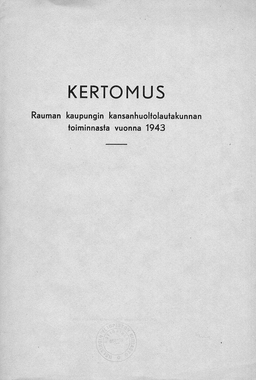 KERTOMUS Rauman kaupungin