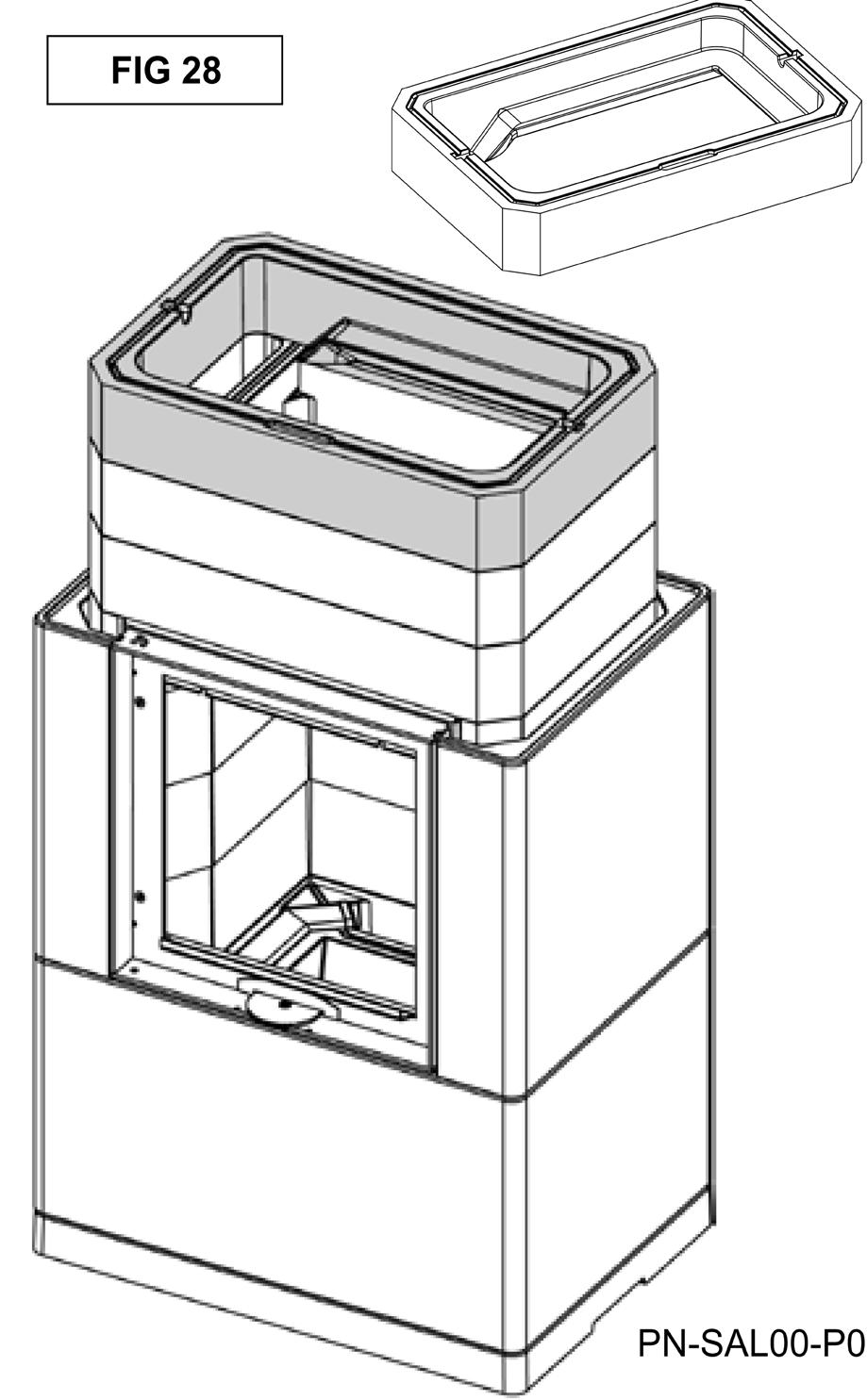 G 28 Plasser elementet som vist i illustrasjonen. Place the element as illustrated. Asenna elementti kuvan mukaisesti. Placera elementen som illustreras.