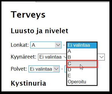 4 Sukupuoli, väri ja alkuperä Loput Perustieto-osion pudotusvalikoista kuten sukupuoli ja väri ovat melko yksiselitteisiä.