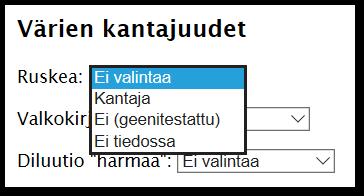 6 Silmät Silmät osiossa on toistaiseksi ainoastaan rodulla yleisimmin esiintyvät silmäsairaudet ja eri tyyppiset kataraktat on niputettu yhteen.