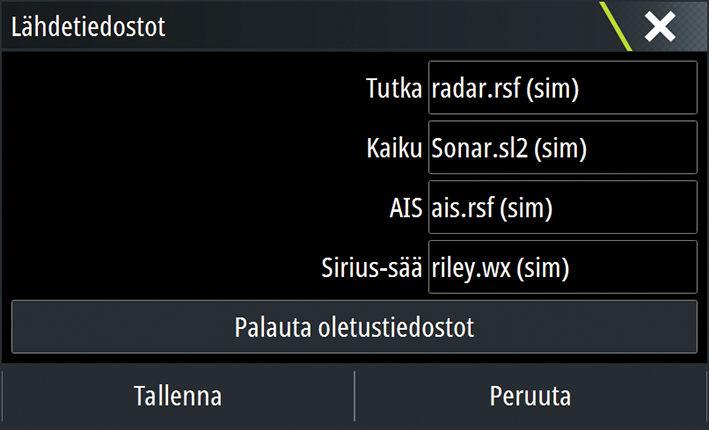 25 Simulaattori Simulaatiotoiminnolla voit havainnollistaa yksikön toimintaa ilman liikkeelle lähtemistä tai yhdistämistä sensoreihin tai muihin laitteisiin.