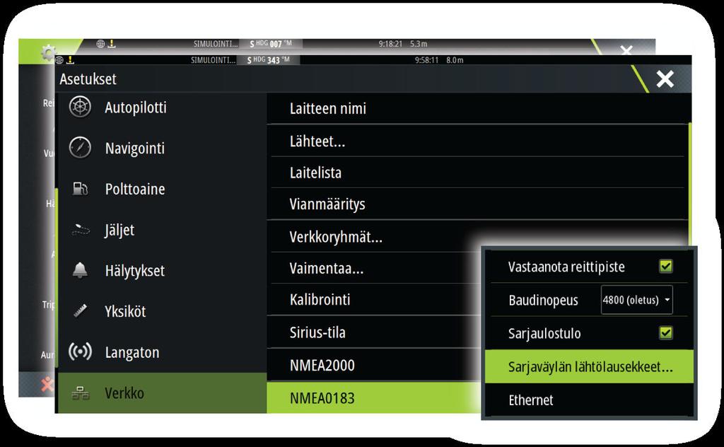 Lokitiedoston vienti Lokitiedoston voi viedä Tiedostot-valintaikkunassa. Lokitietokannan valinnan jälkeen näyttöön tulee kehote, jossa pyydetään valitsemaan kohdekansio ja tiedoston nimi.