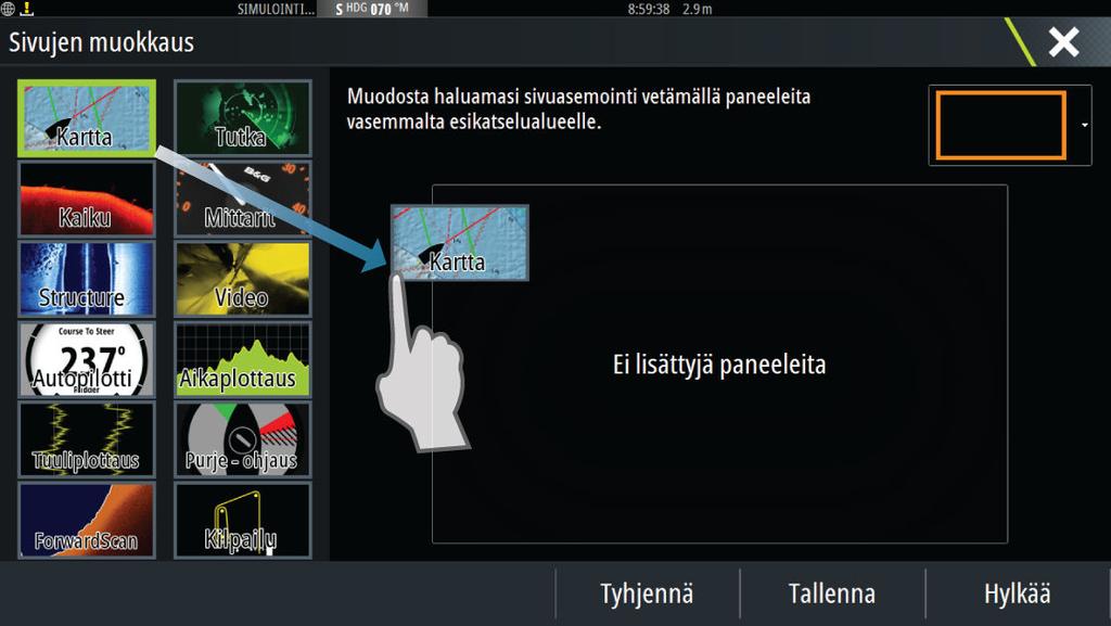 Suosikkisivujen muokkaaminen 1. Valitse suosikkipaneelin muokkauskuvake. - Voit poistaa sivun valitsemalla suosikkikuvakkeen X-kuvakkeen.