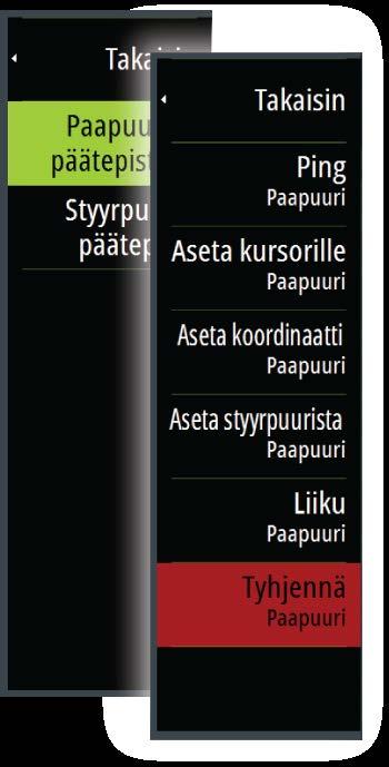 Lähtöviivatietojen luvut lasketaan H5000-keskusyksikössä ja lähetetään verkkoon. Lähtöviivoja on vain yksi. Jos määrität lähtöviivan MFD:ssä, se näkyy graafisella H5000-näytöllä ja päinvastoin.