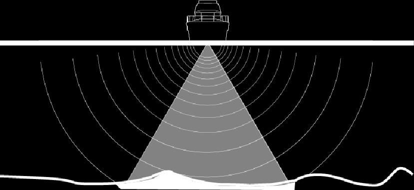 Ú Huomautus: Yhdistä StructureScan-anturit ainoastaan Sonar2-porttiin. StructureScan-kuva Näkymä StructureScan-ruudun asetuksia ovat DownScan-kuva tai vasen/oikea sivuluotaus.