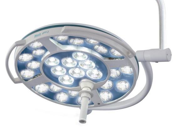 säädöllä, kattomalli Mach LED 3SC, 130 000 Lux, ilman värilämpötilan säätöä, kattomalli LED 2MC/SC Mach