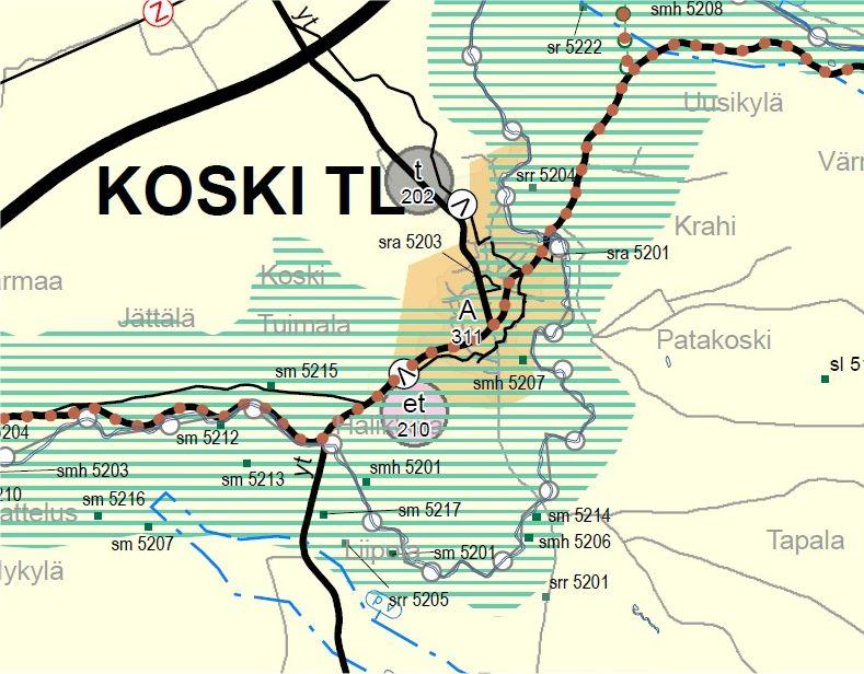 merkittävät asumisen ja muiden taajamatoimintojen alueet.