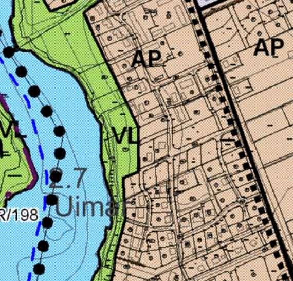 Kuva 4. Ote yleiskaavasta Yleiskaavassa suunnittelualue on osoitettu asuntoalueeksi AP. Kaavamääräyksen mukaan Alue on tarkoitettu asemakaavoitettavaksi.