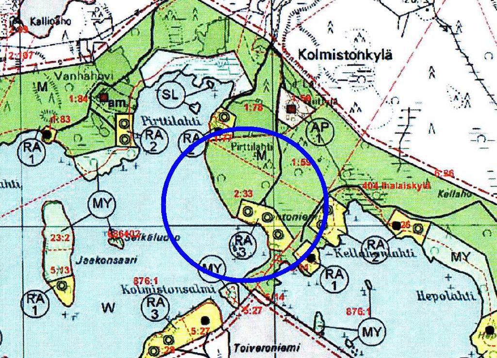 FCG Finnish Consulting Group Oy Kaavaselostus, ehdotus 3 ( 7 ) Tilan 2:23 alueella ei ole aluevarauksia Sisä-Savon seutukaavassa. Alueelle ollaan laatimassa Pohjois-Savon maakuntakaavaa.