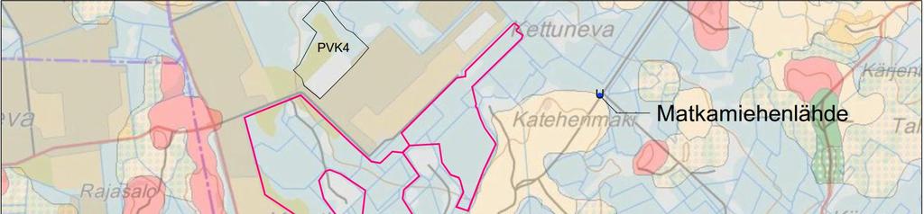 Tuotantoalueiden välissä (Vähäkankaan ja Korppikankaan välillä) tavataan myös hiekkaa ja soraa samoin Ikkelänjärven koillispuolella Järvikankaan alueella.