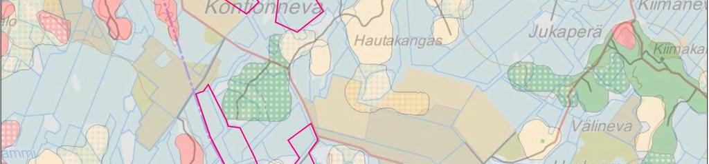 Alueen maaperän yleispiirteet on esitetty kuvassa (Kuva 11-1). Hankealueella ei ole arvokkaita tuuli- ja rantakerrostumia eikä moreenimuodostumia.