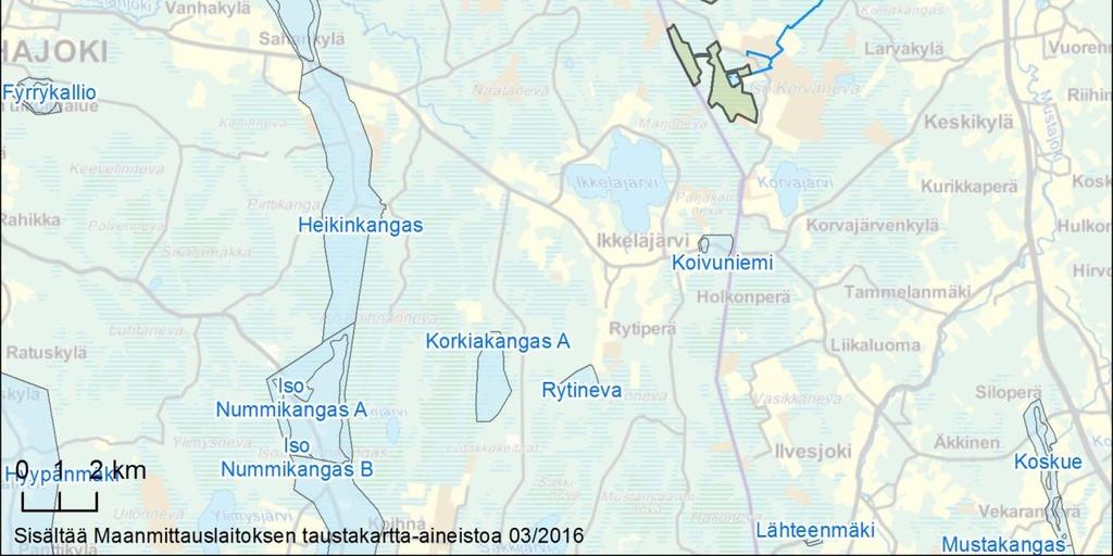 Tällä on paikallisesti vaikutuksia myös pohjavesiolosuhteisiin, sillä tuotantoalue kuivatus aiheuttaa pohjaveden pinnan alentumisen.