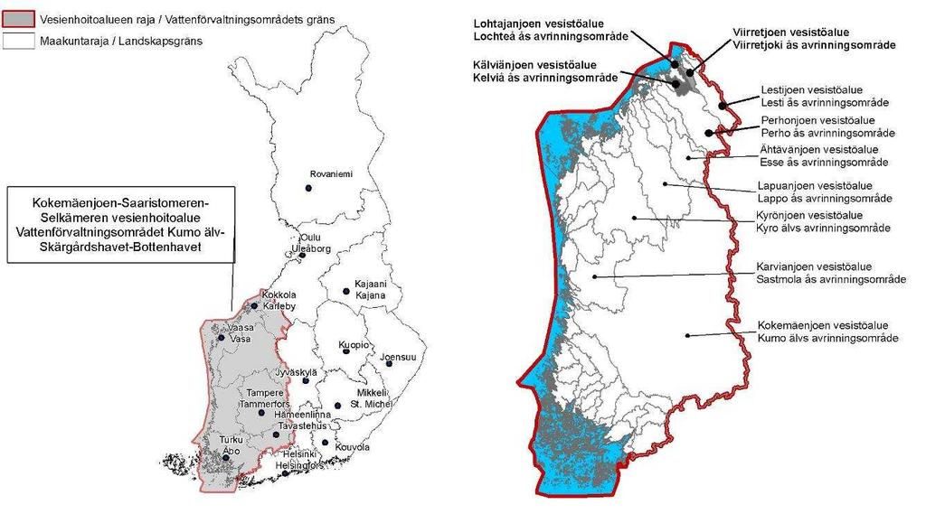 2. Vesistöjen kuvaus 2.1 Yleistä Kälviänjoen (nro 50), Lohtajanjoen (nro 84.024) ja Viirretjoen vesistöalueet (nro 84.
