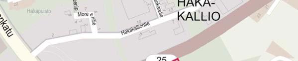 Alue rajautuu lounaassa asuntomessualueeseen ja sen halki kulkee Kravunarkunkatu.