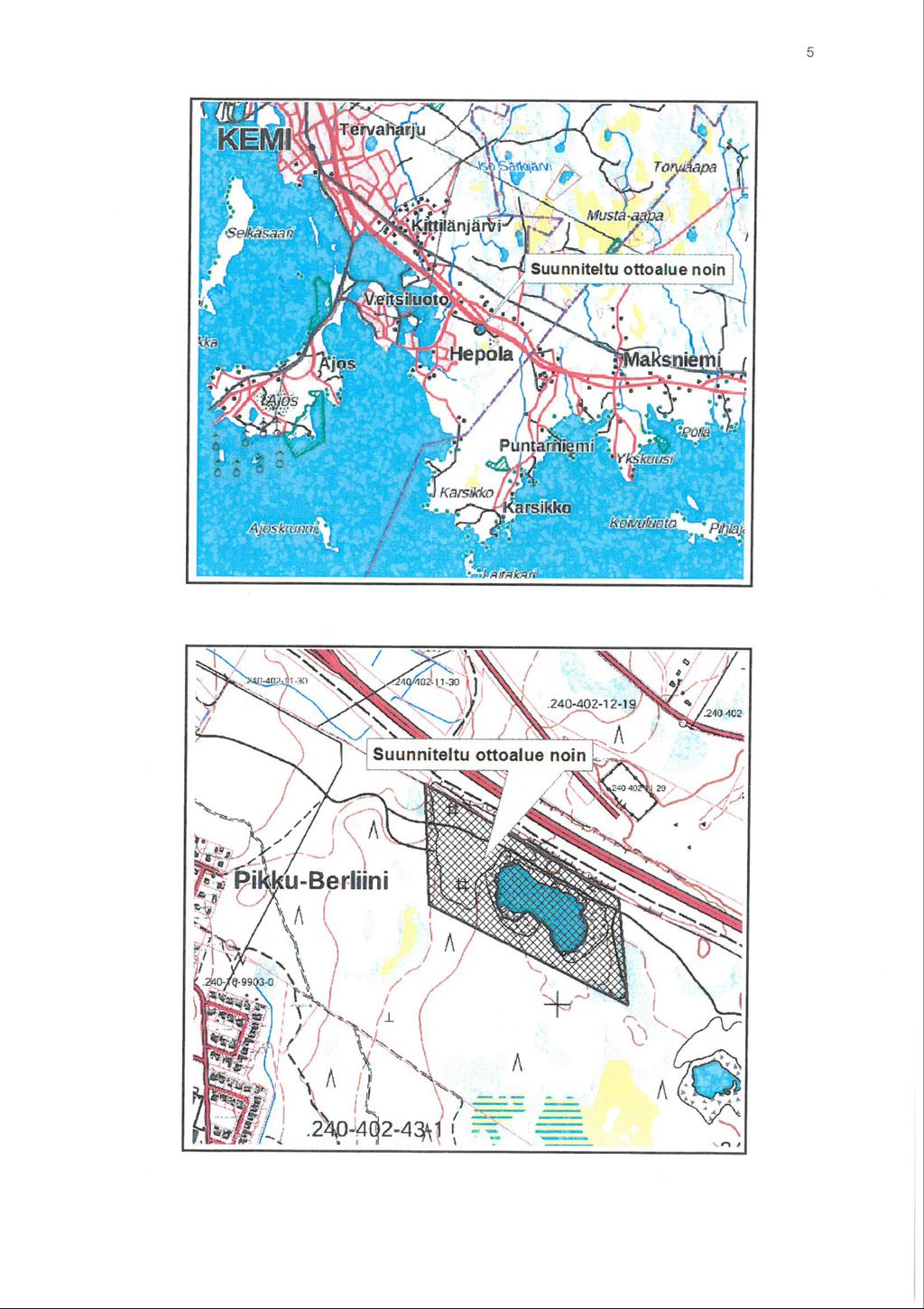 43 Kartta: Otto-alueen (Kemin kaupunki, Heikkilä I;